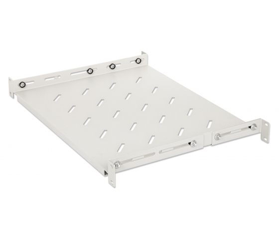 Etagère réglable 1U pour baies serveurs de 600 mm de profondeur - Profondeur de rail réglable - gris