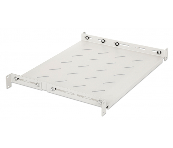 Etagère réglable 1U pour baies serveurs de 600 mm de profondeur - Profondeur de rail réglable - gris