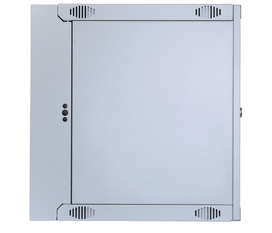 Armoire murale 19 pouces MHT128 avec porte en verre - hauteur 15U - double section - profondeur 450 mm - flatpack - gris