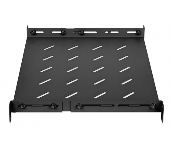 Etagère 1U avec rails réglables pour baie serveur de 600 mm de profondeur - noir