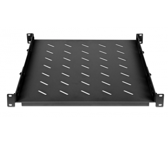 Etagère et rails réglables 1U pour baies serveurs de 800 mm de profondeur - noir