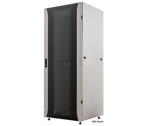 Baie réseau Premium 19 pouces MHT228 avec porte vitrée - 22U - 800 (P) x 600 (L) x 1133 (H) - flatpack - gris