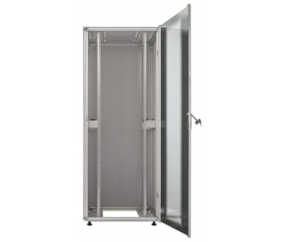 Baie de brassage Premium 19 pouces MHT232 avec porte vitrée - 42U - 800 (P) x 600 (L) x 2033 (H) - flatpack - gris
