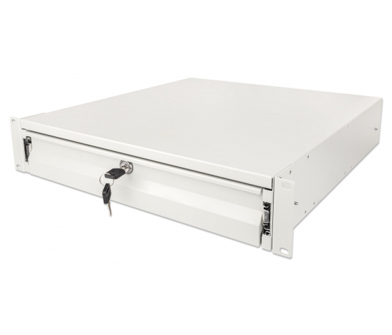 Tiroir de rangement 2U avec fente pour rack 19