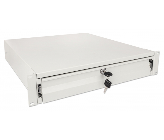 Tiroir de rangement 2U avec fente pour rack 19