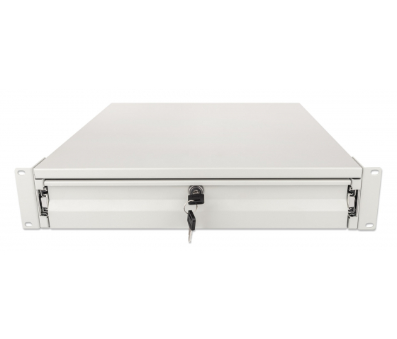 Tiroir de rangement 2U avec fente pour rack 19
