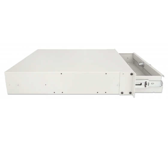 Tiroir de rangement 2U avec fente pour rack 19