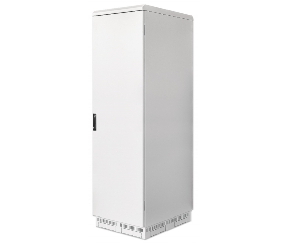Baie réseau 19 pouces industrielle IP55 outdoor MHT161 avec ventilateurs intégrés - étanche à la poussière et aux éclaboussures - hauteur 42U - profondeur 800 mm - gris