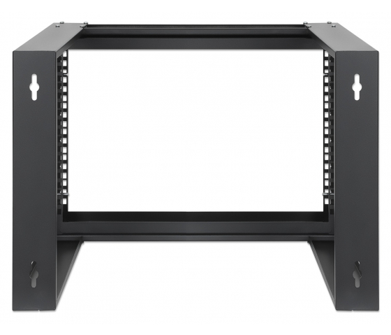 Rack réseau mural 19 pouces - hauteur 6U - 2 montants - profondeur 450 mm - flatpack - noir