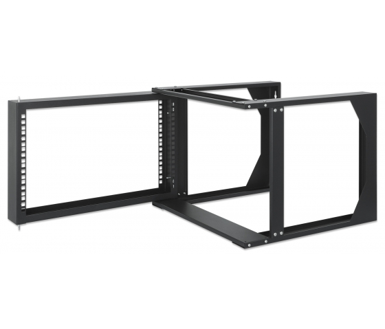 Rack réseau mural 19 pouces - hauteur 6U - 2 montants - profondeur 450 mm - flatpack - noir