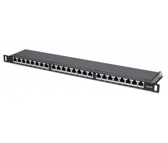 Panneau de brassage protégé Cat6a 24 ports - 0.5U 19