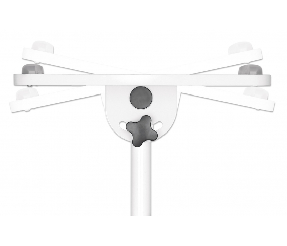 Chariot mobile pour projecteurs et ordinateurs portables avec deux plateaux pour appareils jusqu'à 10 kg