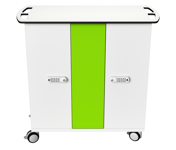Chariot de recharge pour 32 iPads jusqu'à 11 pouces - Connexion réseau via USB-C - serrure à code numérique