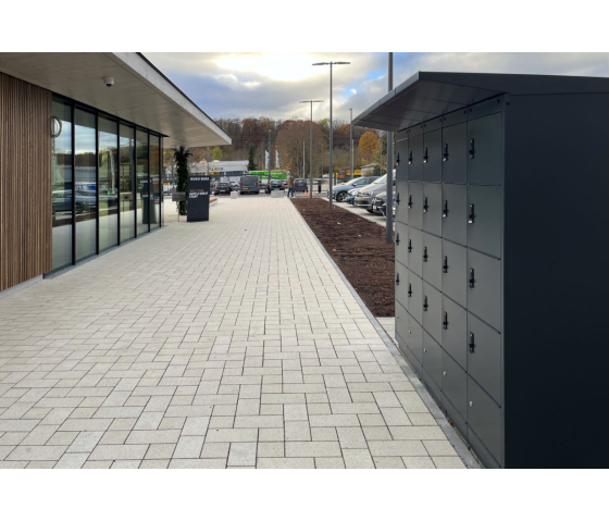 Casiers de chargement extérieurs pour batteries de vélos - 16 compartiments - serrure à clé