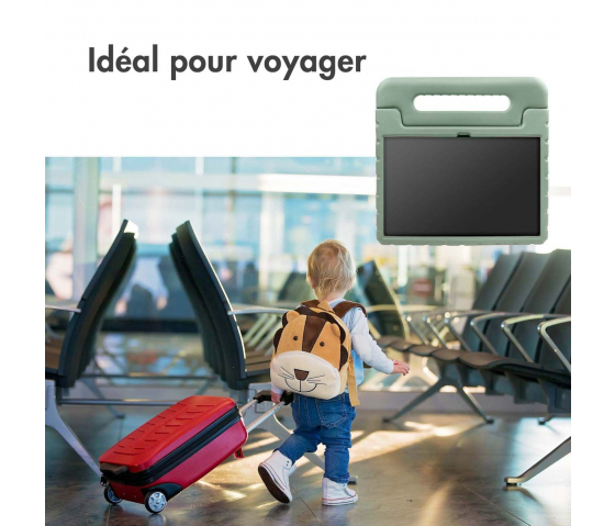 Coque de protection KidsCase avec poignée pour Samsung Galaxy Tab A9 8.7 pouces - Vert olive