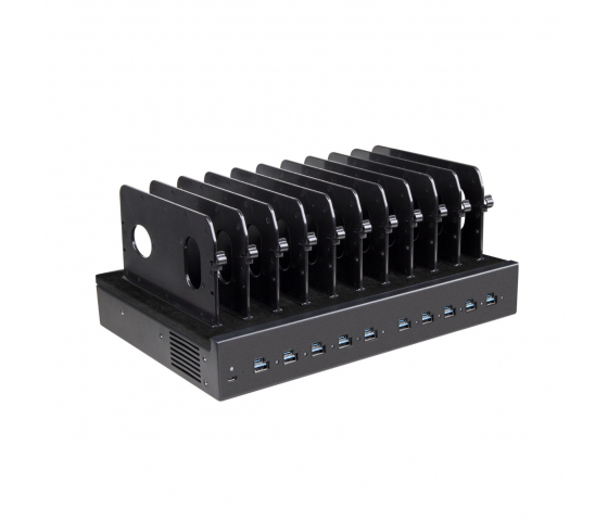 Station de recharge Dual Charge USB-A/USB-C 1000W à 10 ports - noir