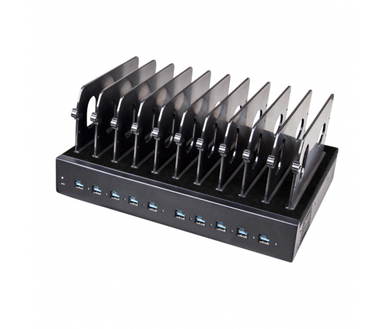 Station de recharge Dual Charge USB-A/USB-C 1000W à 10 ports - noir