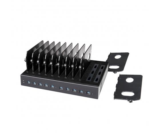 Station de recharge Dual Charge USB-A/USB-C 1000W à 10 ports - noir