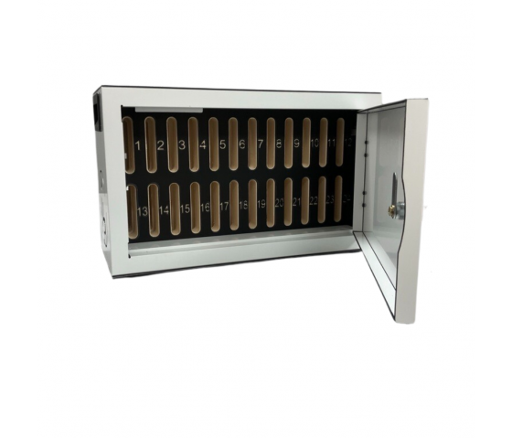 Armoire verrouillable avec compartiments pour 24 téléphones portables - WBTOK24W - blanc