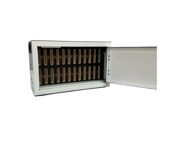 Armoire verrouillable avec compartiments pour 24 téléphones portables - WBTOK24W - blanc