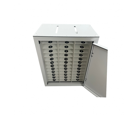 Casier de rangement verrouillable pour 36 téléphones portables - blanc - BTOK36