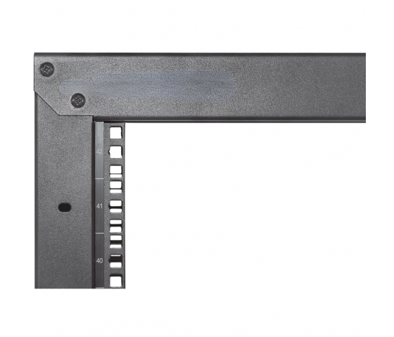 Rack de serveur à cadre ouvert 19 pouces - hauteur 42U - 2 montants - flatpack - noir
