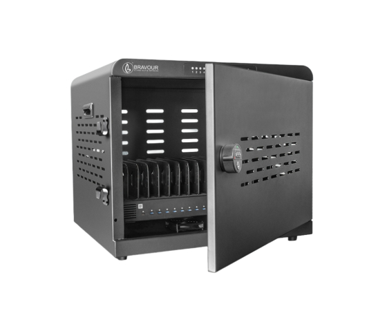 Armoire de recharge USB-C 1 000 W pour 16 ordinateurs portables & tablettes – Gestion à distance – serrure à combinaison