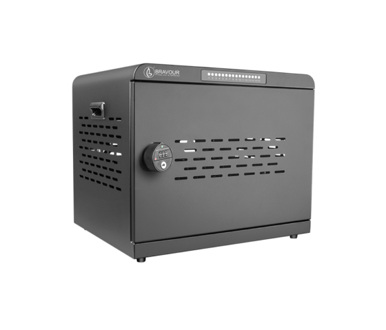 Armoire de recharge USB-C 1 000 W pour 16 ordinateurs portables & tablettes – Gestion à distance – serrure à combinaison