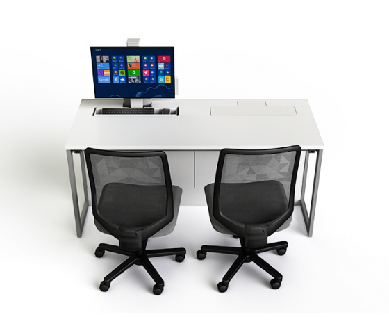 P1 Table d'ordinateur pop-up électronique, 2 peacier inoxydableonnes