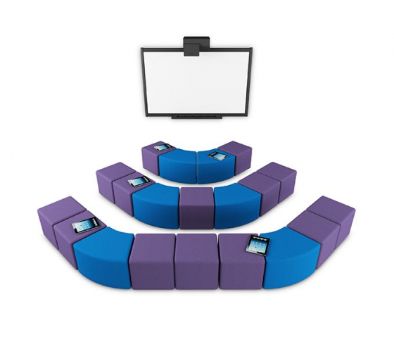 Forme cunéiforme Soft Seating Siège à 45° Junior 35cm de haut
