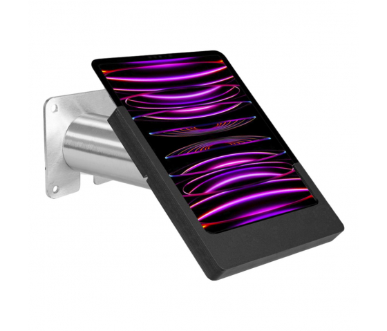 Support mural Domo Slide pour iPad 10.9 & 11 pouces - noir/ acier inoxydable