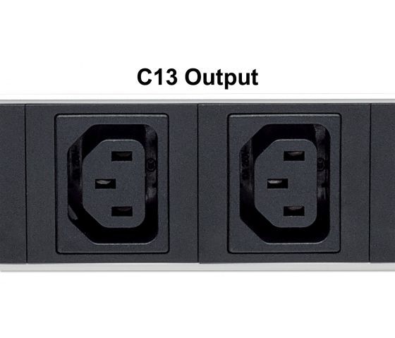 Bloc d'alimentation 19 pouces PDUMHT13 pour armoire de brassage 1 HE avec 8x C13 y compris les serre-câbles