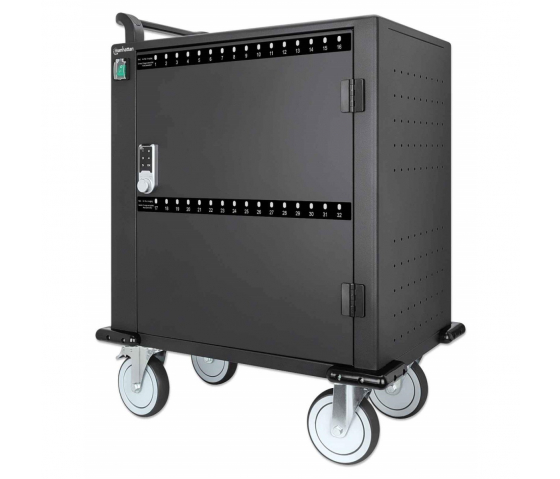 Chariot de recharge mobile Manhattan pour 32 appareils jusqu'à 14 pouces - USB-C