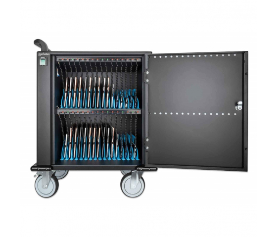 Chariot de recharge mobile Manhattan pour 32 appareils jusqu'à 14 pouces - USB-C