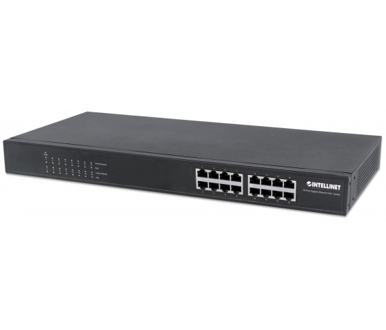 Commutateur Gigabit Ethernet PoE+ 16 ports - 370W PoE, montage en rack