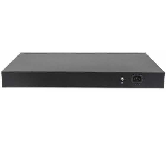 Switch PoE+ 24 ports Gigabit Ethernet géré par le Web avec 2 ports SFP - 370W PoE, montage en rack