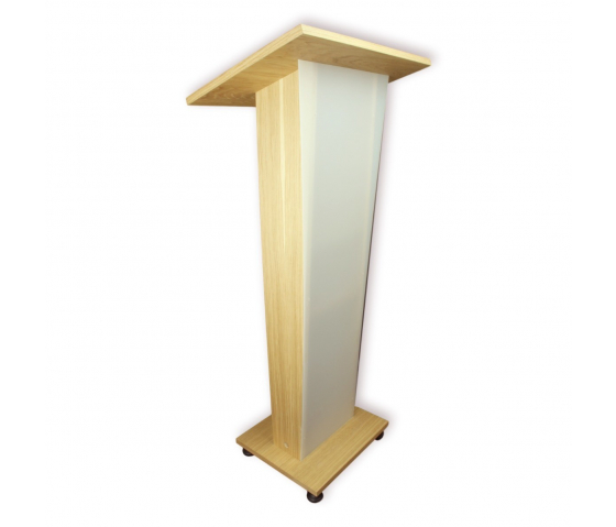Pupitre en bois avec plastron satiné Pollux – noisette