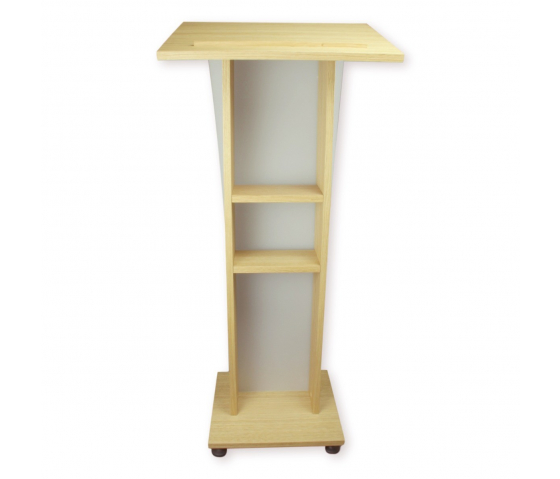 Pupitre en bois avec plastron satiné Pollux – noisette