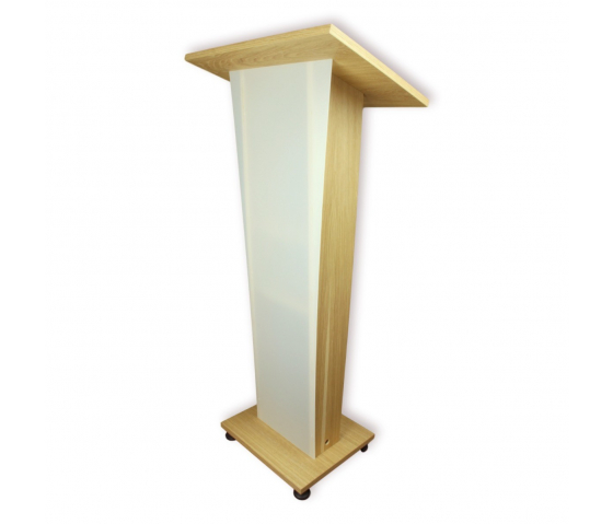 Pupitre en bois avec plastron satiné Pollux – noisette