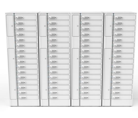 Zioxi Volt BYOD Casier de chargement VLS1-24S-M-K pour 24 appareils jusqu'à 17 pouces - serrure à clé - bloc de prise de courant