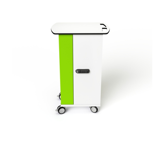 Chariot de recharge avec gestion à distance Zioxi onView & paniers de transport - pour 16 iPads et tablettes - serrure RFID