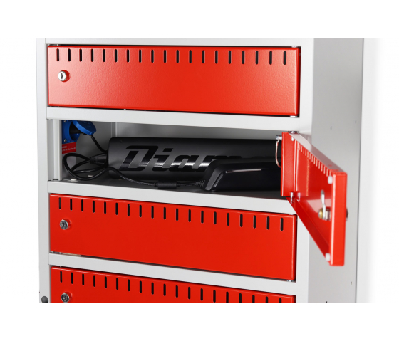 Casiers de recharge pour batteries & appareils mobiles - Montage mural - 9 compartiments
