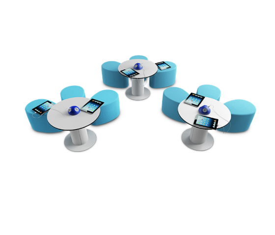 Siège Soft Seating à pétales de fleuacier inoxydable Junior de 35 cm de haut