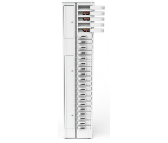 Casier de recharge USB-C Zioxi Volt Bay pour 24 smartphones jusqu'à 7 pouces - VSP1-24S-UC-CP - serrure à combinaison