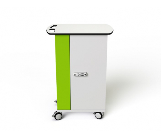 Chariot de chargement Zioxi OnView avec paniers de transport CHRGT-TBB-16-C-O3 pour 16 tablettes jusqu'à 10,5 pouces - verrouillage par code numérique