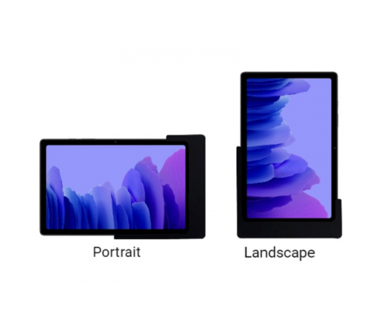 Support mural plat Domo Slide pour Samsung Galaxy Tab A9 8.7 pouces - Fonctionnalité de recharge - noir
