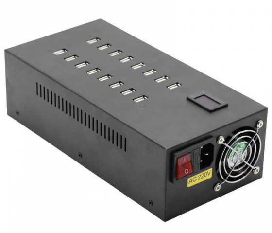 Concentrateur de charge de bureau 16 ports USB-A 12W