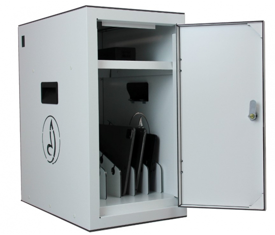 Armoire de rechargement BRVDC6 pour 6 appareils mobiles jusqu'à 17 pouces - blanc - USB-C