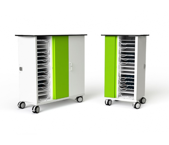 Classe mobile / Chariot de chargement Zioxi CHRGT-TB-16-C pour 16 tablettes jusqu'à 11 pouces - verrouillage par code numérique