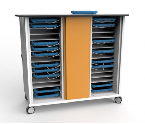 Chariot de chargement d'iPad onView smartControl CHRGT-GC-30-K-O3 pour 30 iPads dans de grandes pochettes - serrure à clé